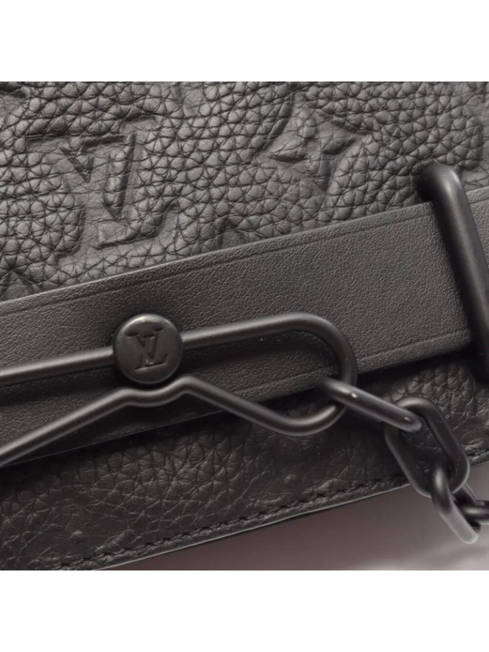 Louis Vuitton Viton Shoulder Bag Steamer Messenger Taurillon Monogram Noir